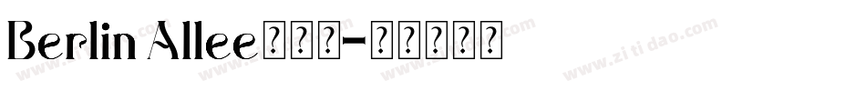 Berlin Allee转换器字体转换